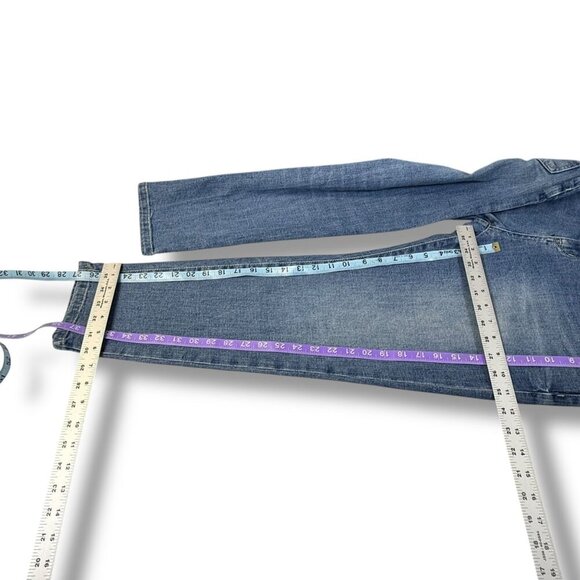 Halb Kreis Jeans Mens Sz 34x27 The Fit Denim Baggy Tapered Medium Wash Comfort - Picture 6 of 12